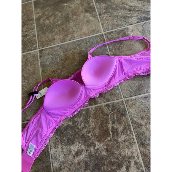 Aerie Real Power Wireless Push Up Joy Convertible Lace Bra Pink Tropics Size 34C - Picture 6 of 8